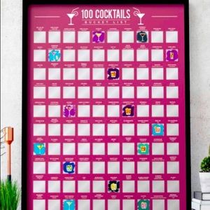 Cocktails Bucket List Poster